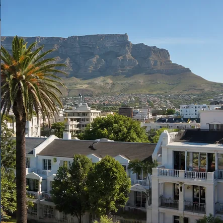 City Bowl accommodation context below Table Mountain